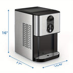 Self Dispensing Nugget Ice Maker Countertop, 46LB Per Day Automatic Chewable Ice, 44lbs/ 24H Nugget Ice Machine, for Home/ Party/ RV/ Camping