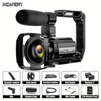 NEW 5K 30FPS Video Camera, 16x Digital Zoom 48MP UHD WiFi IR Night Vision Video Camera, 3.0 Inch 270 Degree Rotatable Touch Screen, 6-axis Stabilization Vlog Camera, Outdoor Essential Video Camera, Christmas Gift.