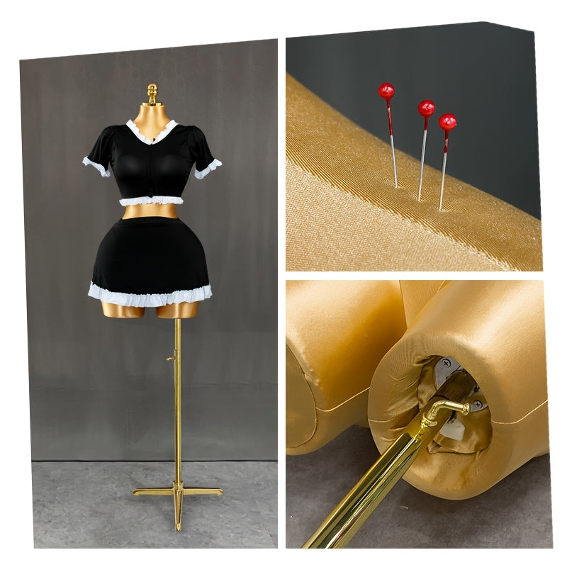 2026 New Style Female Half-Body Mannequin, Plus Size Full-Figure Clothing Display Mannequin, Tailor's Pin-Friendly Torso with Adjustable Base, Clothing Not Included