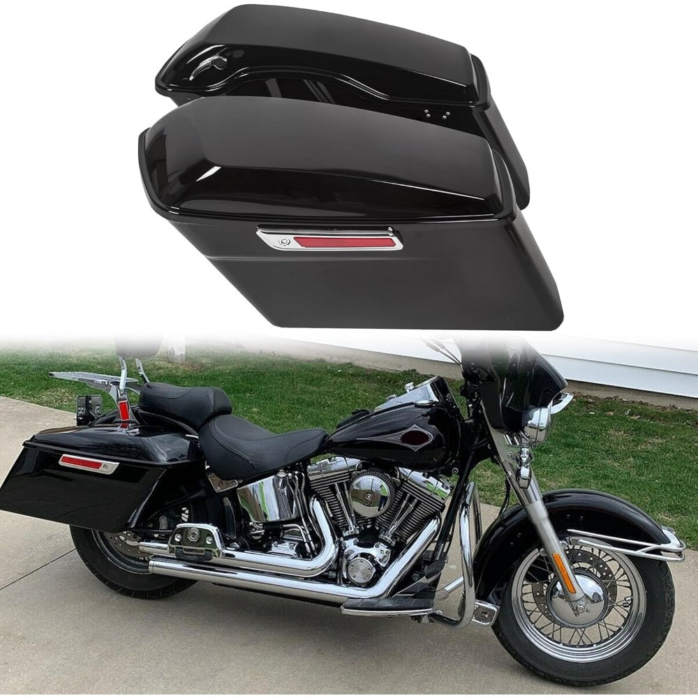 Hard Saddle Bags Trunk W/Lid & Latch Key Compatible With 1993-2013 for Touring Models FLT, FLHT, FLHTCU, FLHRC, Road King, Road Glide, Street Glide, Electra Glide, Ultra-Classic