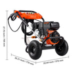 VEVOR Gas Pressure Washer 3500 PSI 2.6 GPM with 5 Nozzle Set for Cars Fences
