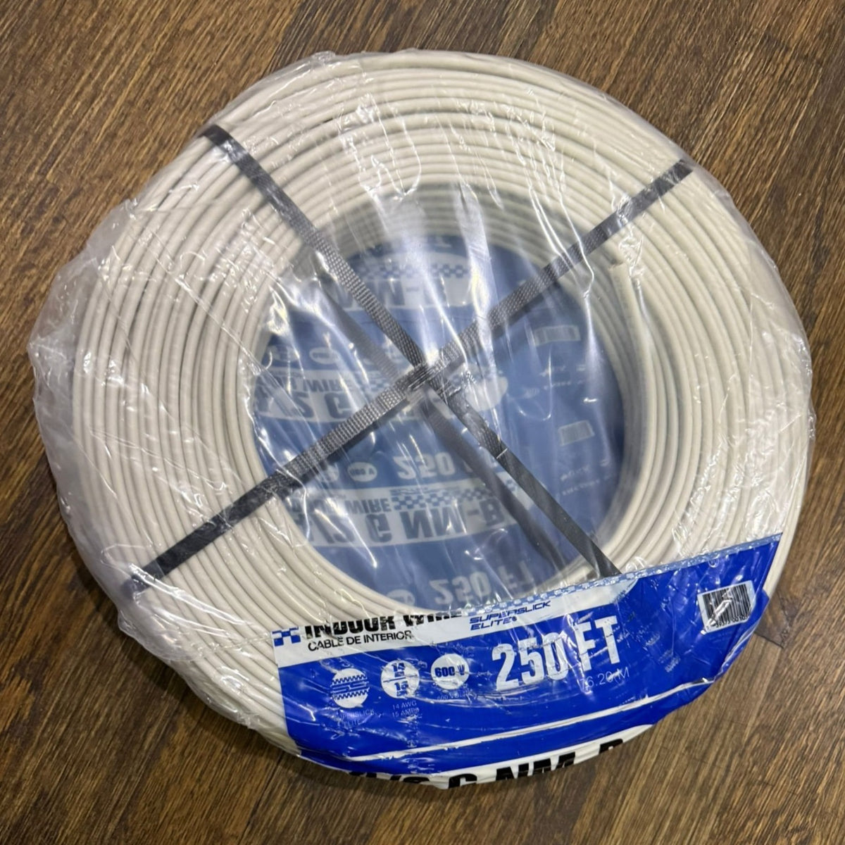 Encore Wire 14/3 G NM-B Indoor Wire 250 FT Roll 600V Electrical Cable for Indoor Use