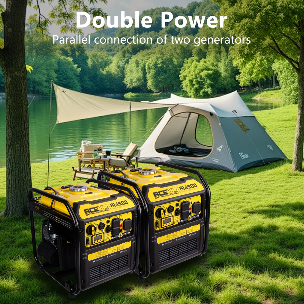 Portable Inverter Generator — Aceup Energy AI4500 4500W Gas Model for RV Camping and Home Use