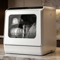 Countertop Dishwasher with 5+2 Programs, Air-Dry, Timer Function, Baby Care, 360° Dual Spray, 167℉ High-Temperature, No Plumbing Required, Portable Dishwasher with 1.32gal Built-in Water Tank, Mini Dishwasher for Home, Apartments, RVs
