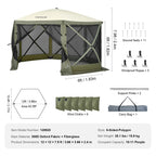 Pop-Up Screen Gazebo Tent by VEVOR, Removable Privacy Panels for Camping, Picnics and Backyard Gatherings