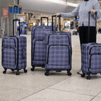4-Piece Softside Spinner Luggage Set (20+24+28+32 inch) Lightweight Travel Suitcases with 360° Wheels, Telescopic Handle, Multi Pocket Design