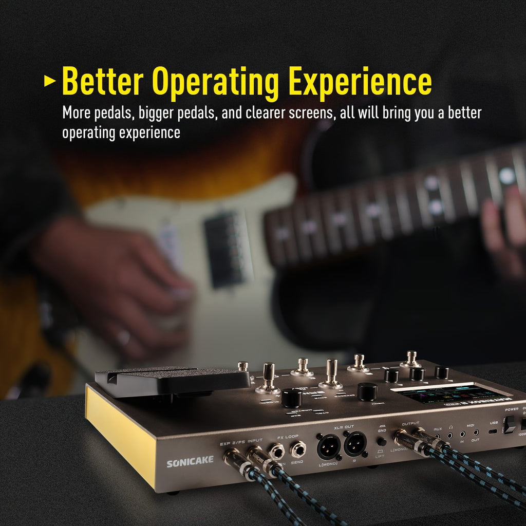 SONICAKE Matribox II Pro Guitar & Bass Amp Modeling Multi-Effects Pedal with 4.3" Touchscreen, 63 Amps/93 Pedals/61 Cabinets, IR Simulation, Expression Pedal, MIDI, USB Audio Interface, FX Loop, Metal Chassis, Guitar Effects Pedals, Live Performance Gear,