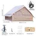 PAKICETUS Large Inflatable Camping Tent (Optional: Skylight, Stove Jack, and Door), Quick Air-Flow & Breathable Mesh Design, Summer Glamping Hot Tents for Camping with Stove, Quick Setup Inflatable Camping Tent for 4-6 Person Families, All-season