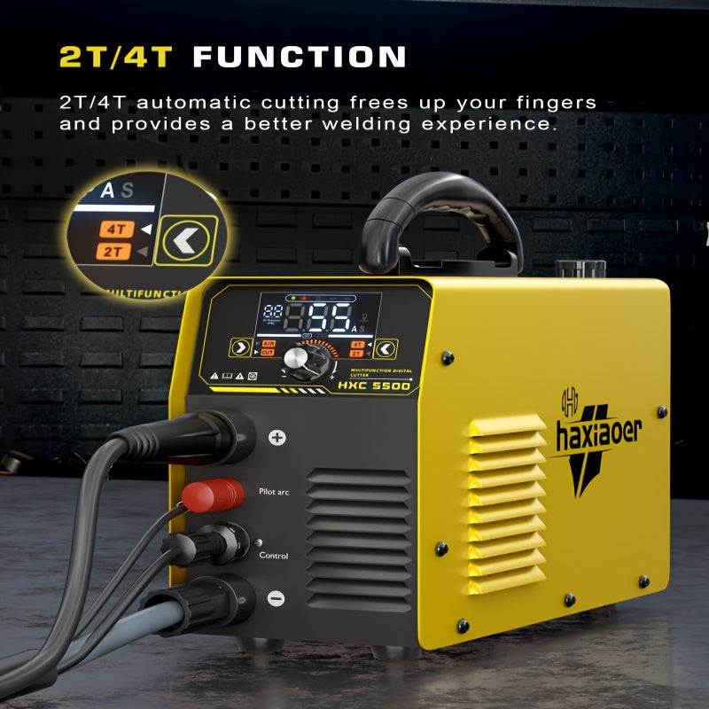 Haxiaoer 550D/FEIFANKE FCK550H/ FEIFANKE -132.09gal Plasma Cutter [Large LED Display, 110V/220V Cutter Machine Non Touch Pilot ARC Highfrequency Air Power Plasma Cutter Machine, DC Inverter Dual Voltage Plasma Cutting Machine