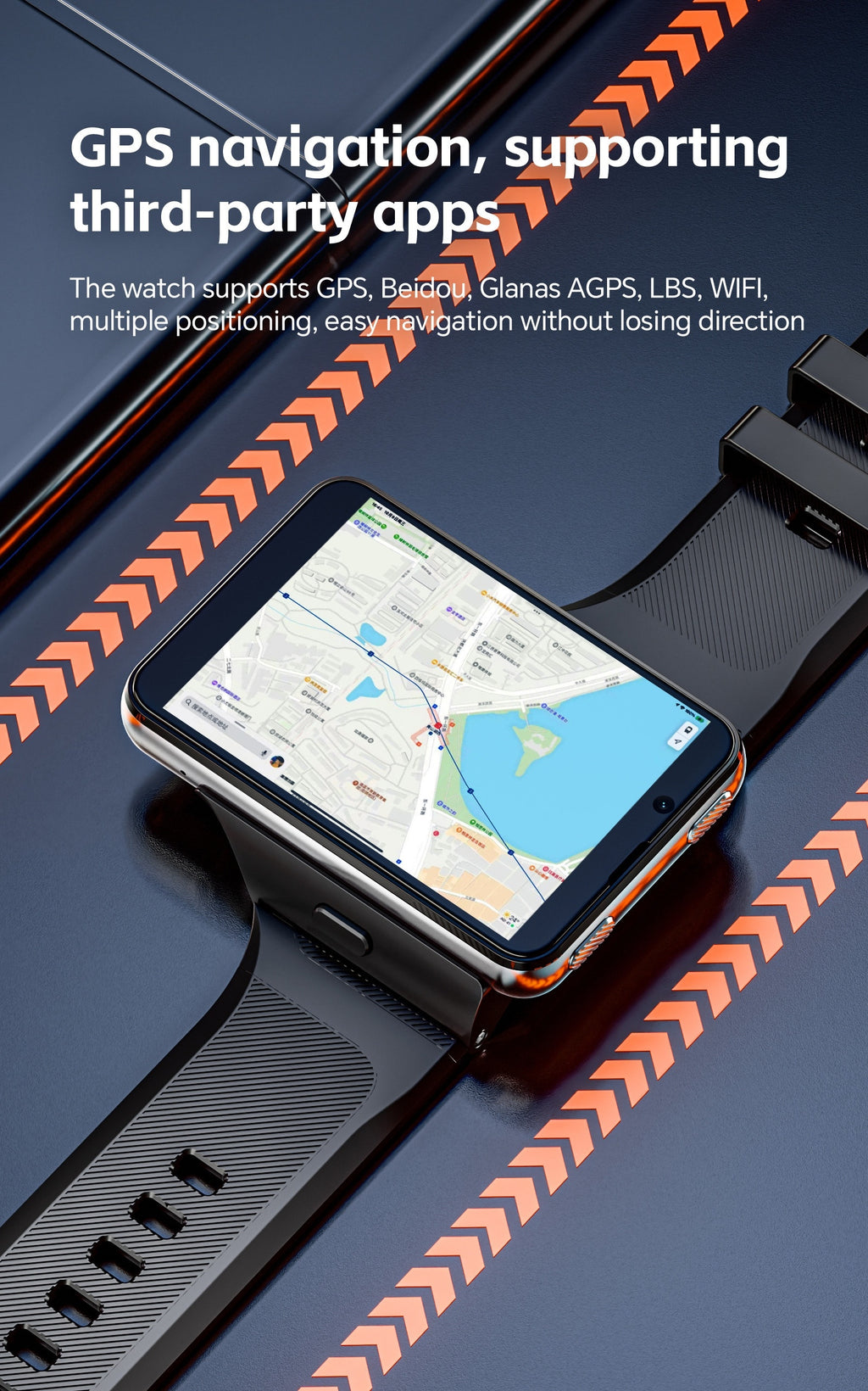 LOKMAT NEW APPLLP MAX Android Smart Watch Detachable Strap MTK6765 Octa-Core Processor Dual Camera Video Calls 4G WIFI Watch Phone 6G Ram 128G Rom