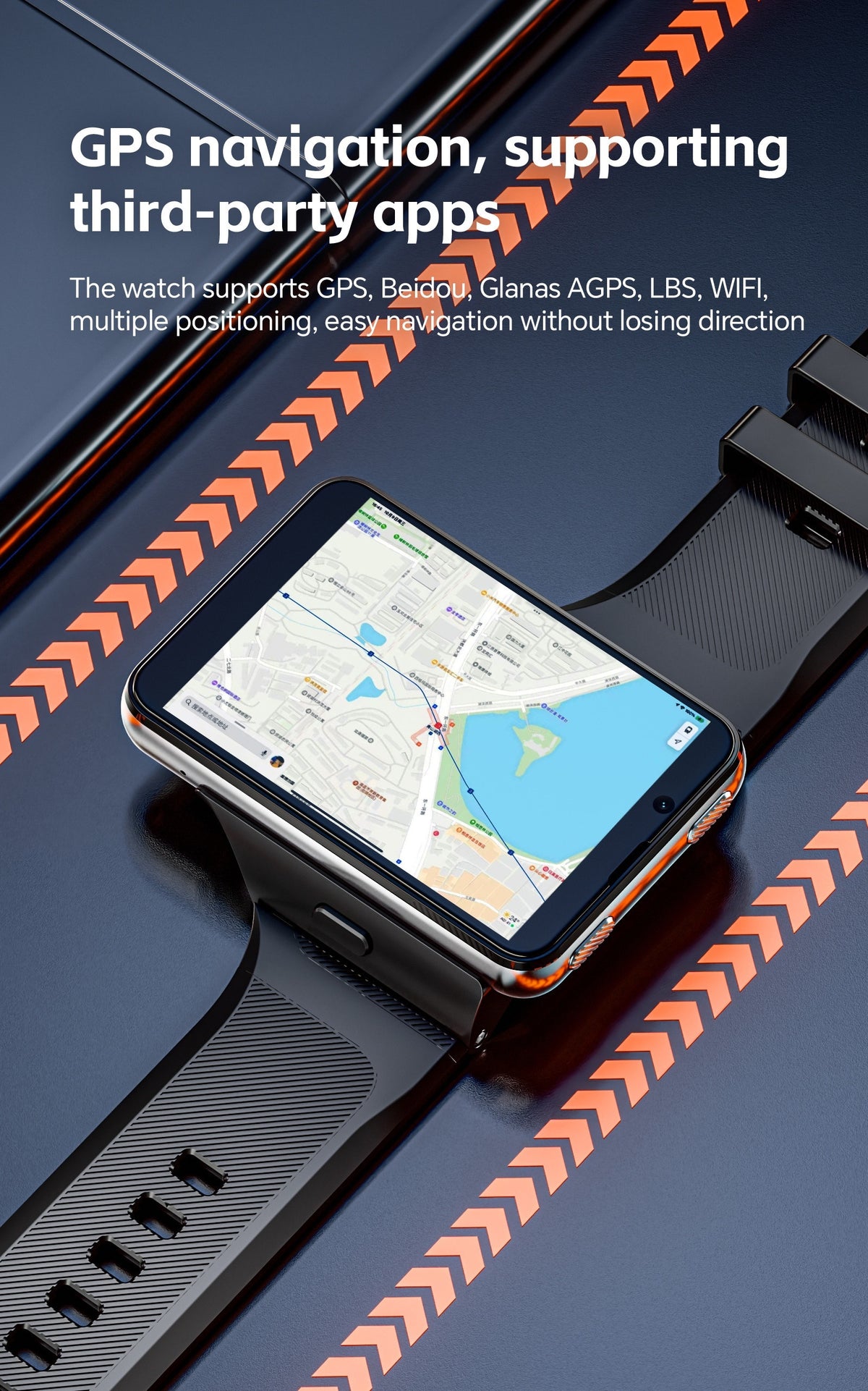LOKMAT NEW APPLLP MAX Android Smart Watch Detachable Strap MTK6765 Octa-Core Processor Dual Camera Video Calls 4G WIFI Watch Phone 6G Ram 128G Rom