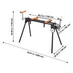 Miter Saw Stand 550lbs Load Capacity Steel Collapsible Stand for Miter Saw