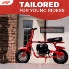 39cc 4-Stroke Gas Powered Mini Dirt Bike, No Fuel Mixing Required, Tool-Free Assembly, Heat Shield Protection, Top Speed 17 MPH, Off-Road Trail Pit Bike for Backyard Adventure, Birthday Gift Idea