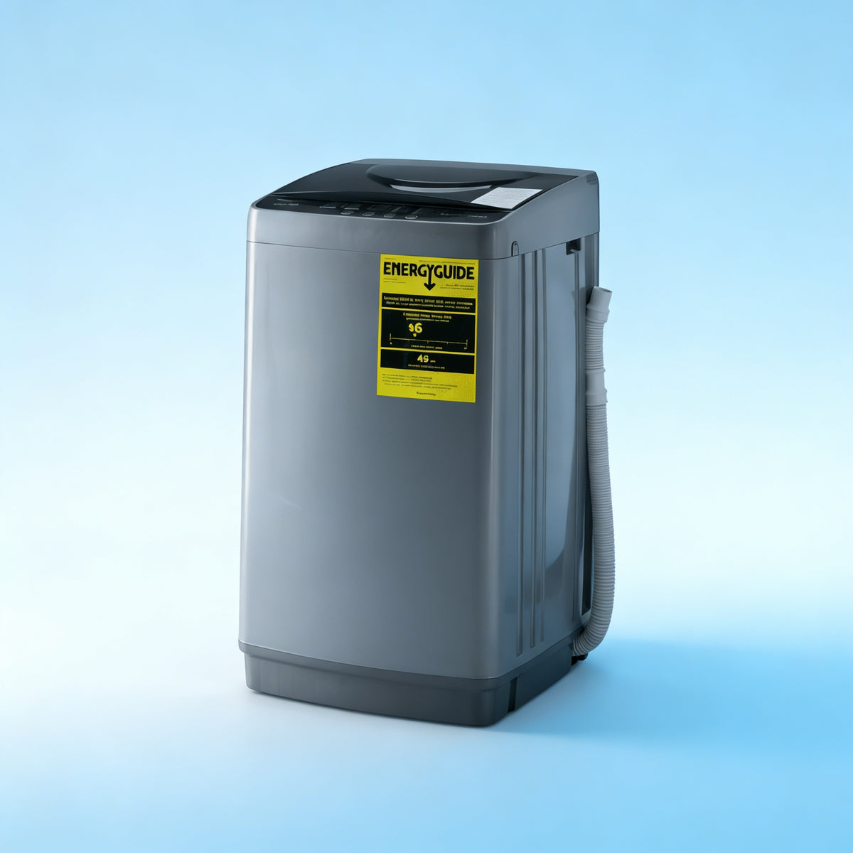 Portable Compact Washing Machine with a 1.1 Cubic Foot Capacity, Featuring 10 Wash Cycles, Ideal for Homes, Apartments, and Dormitories.