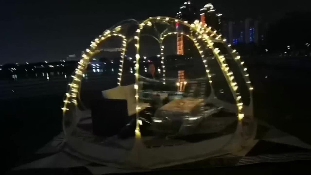 Pop Up Bubble Tent, Instant Igloo Tent Suitable for 4-6 People, Screen House for Patios, Cold