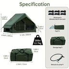 65 Sq.ft Inflatable Camping Tent For 3-4 Person, Self-Supporting Air Tent With Easy Setup, Windproof Cabin Tent With Mesh Windows, Portable Inflatable Tent For Outdoor Camping, Hiking, Backpacking & Travel