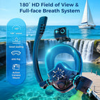 0.5 Liters (3.5Cu Ft) Aluminum Alloy Mini Diving Tank & Snorkel Mask Set | 5-8 Mins Dive Time | for Underwater Recreation | Durable Snorkel Gear | Mask Only for L/XL | No Inflation Tool Included | Easter Gift