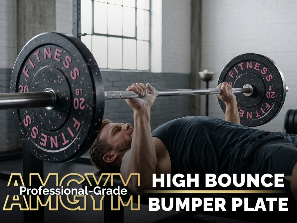Rubber Bumper Plates with 7ft Barbell, 70LB to 410LB Heavy Duty Weight Plates + 2-Inch Barbell Combo, Bumper Plates with Steel Hub, Home Gym Strength Training for Deadlift Squat Bench Press, 1 Barbell Per Set