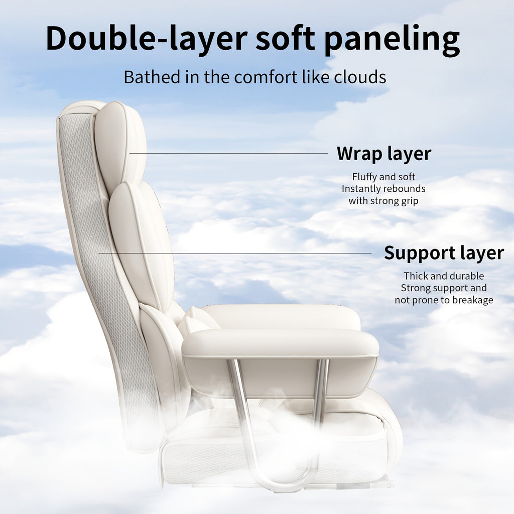 Executive Office Chair with Footrest — Oversized High-Back Recliner Rated to 500 lb for Home Desk Seating