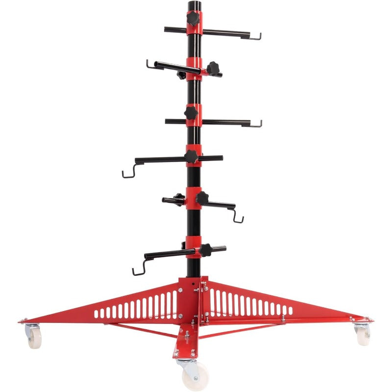 43" Panel Tree Paint Stand, 3-Angle 6 Adjustable Hook Levers, Panel Holder, Auto Accessories Repair Tools, w/4Wheels, Painting Rack for Hang Automotive Panels, Doors, Fenders, Bumpers, Car Parts