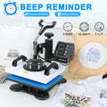 Heat Press Machine For T Shirts, Canvas Bags, 12"x10" Sublimation Shirt Heat Press Machines, 360° Swing Away Sublimation Transfer Printer Fast Heat-up, Digital Precise Temperature Control With Bell Alarm, Ovar Temp Warning