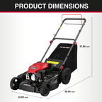 Self Propelled Gas Lawn Mower 21In. 170Cc, Gas Engine 3-In-1 Mulch, Bag, Side Discharge, 6-Position Height Adjustment, Lawn Mower, Self Propelled Lawn Mower, Lawn Care Equipment, Yard Maintenance, Adjustable Height Mower, Versatile Discharge