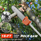 52cc 6-in-1 Gas Powered Weed Eater with Hedge Trimmer & Pole Saw - Multi-Attachment Brush Cutter, 2-Stroke Lightweight Trimming Machine for Yard Maintenance