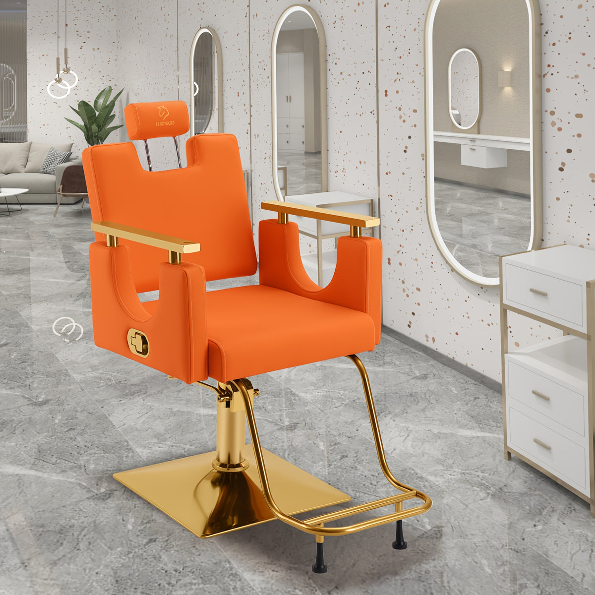 Salon Chair Hydraulic Barber Chair 360 Degrees Rolling Swivel Barber Chairs, Hydraulic Reclining Barber Chair for Barbershop Hair Salon Spa Equipment