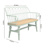 Entryway Bench, Spindle Back Wooden Dinning Bench, Farmhouse Foyer Bench for Entryway, Living Room, Dinning Room, Mudroom, HLR