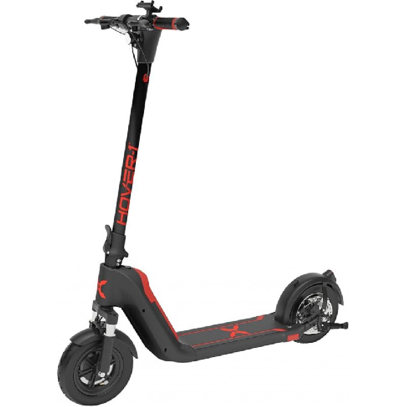 Hover-1 Helios Electric Folding Scooter, 18 MPH Top Speed, 24 Mile Range, 500 Watts Max Power, 10" Pneumatic Tires, Rear Disc Brakes, and Dual Front Suspension