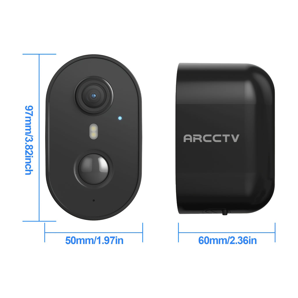4MP Outdoor Camera with Battery Backup, Wireless Surveillance System Suitable for /Business, PIR Motion Detection, Color Night Vision, Alexa Compatible, SD/Cloud Storage, 2-Way Audio, Mobile App