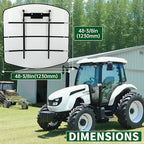 Tractor Canopy Compatible with All ROPS 48-3/8" X 48-3/8" Equipped Tractors and Mowers with a 2" x 2" or 2" x 3" ROPS (Will Add About 4'' to The Height of The Tractor, Red/Orange/Green/Wthite)