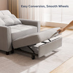 Asofer Convertible Sofa Chair 3-in-1, Adjustable Sleeper Chair Pullout Sofa Bed With Pillows, Comfortable Pullout Futon For Living Room Or Bedroom, Living Room Furniture | Modern Loveseat Design | Luxury Comfort Finish, Futon Sofa Bed, Best Gift