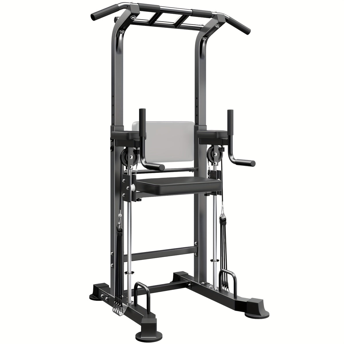 Sogespower Power Tower Dip Station Pull Up Bar for Home Gym Multi-Function Adjustable Height Strength Training Workout Equipment