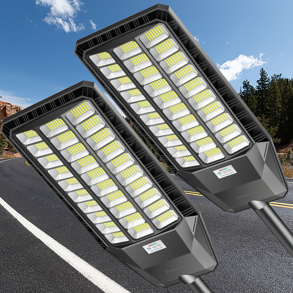 Solar Street Lights for Commercial Parking Lots with Dusk-to-Dawn Operation and Remote Control