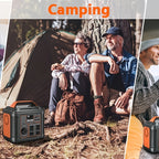 SBAOH 300W Portable Power Station 296Wh 80000mAh Solar Generator W/ 100W PD Fast Charging, 13 Outlets, Digital Display, Lithium-ion Battery for Outdoor Solar Lights, Camping Tents, Emergency Outdoor Home Use, CPAP, Gifts, 60W Solar Panel Is Optional