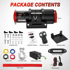 Electric Winch 3500Lb/4500Lb/12000Lb/13500Lb - Electric Truck Winch 12V with Red Synthetic Rope - Fairlead Wired Handle & Infrared Remote - Winch for Jeeps Road SUV Boat Towing Trailer 4WD 4X4 ATV UTV - ATV Winch Kit