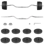 66Lbs 2-In-1 Adjustable Dumbbell Set, Barbell Free Weight Set with Connector for Strength Training Body Shaping Home Gym Equipment