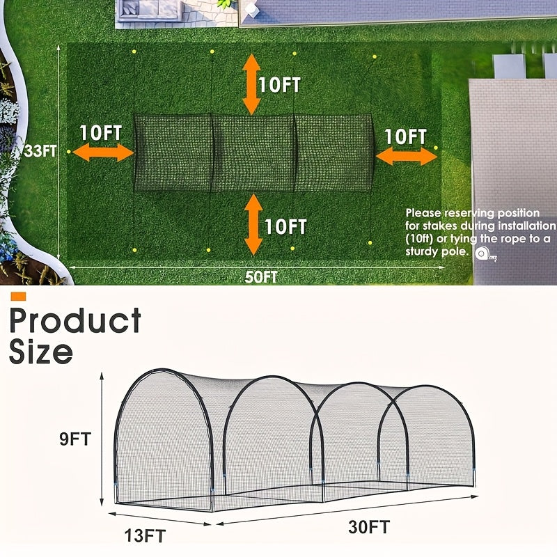Baseball Batting Cage 20/30Ft for Backyard, Baseball Training Equipment Netting Cages, Golf Softball Baseball Nets for Batting with Frame And Net, Hitting And Pitching Practice