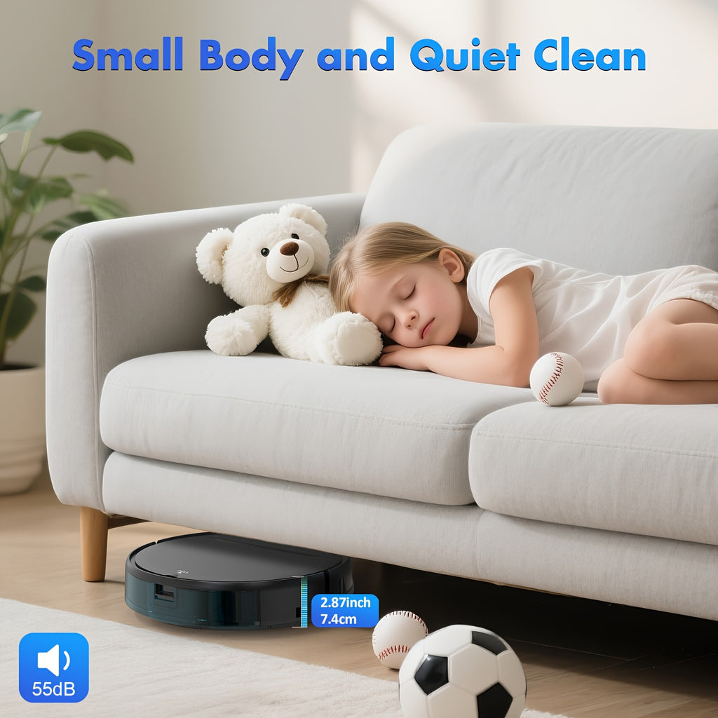 MAMNV 3-In-1 Intelligent Robot 5000Pa Vacuum Cleaner, Automatic Charging Fixed-Point Sweeper, Voice, App Control And Wet Suction Mopping of Water Tank Dust Box, Used for Smart Home Cleaning, Birthday And New Year Gifts