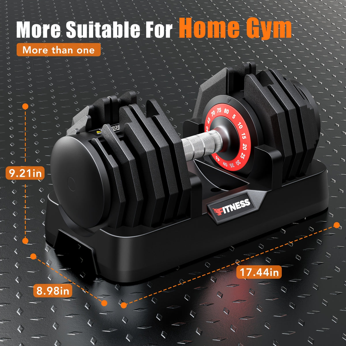 80/55LBS Adjustable Dumbbell with Base (1pc/2pcs), Non-Slip Textured Handle, 1 Second Weight Adjustment, Octagonal Design, Suitable for Home Gym Exercise, Strength Training Equipment, Suitable for Men/Women
