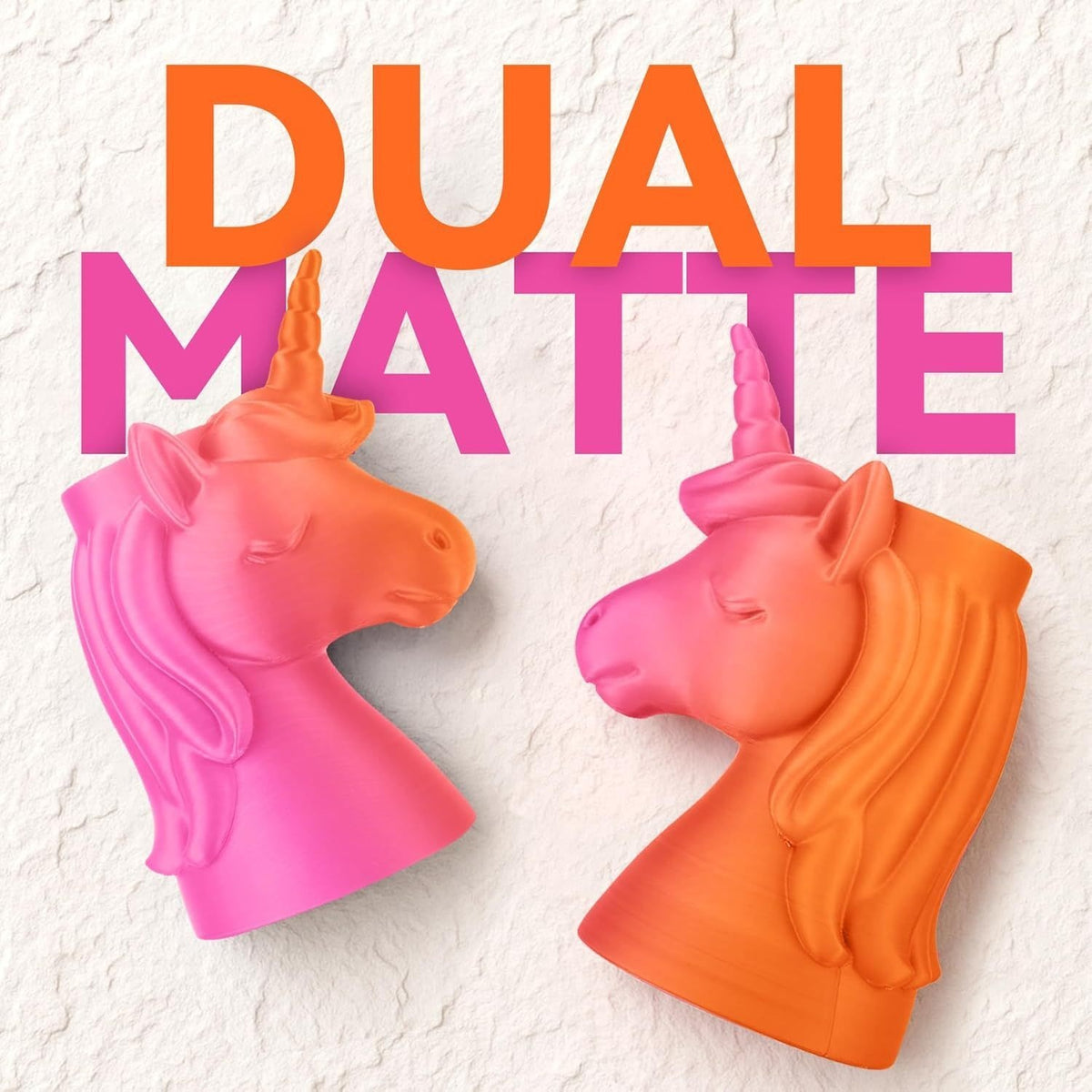 SUNLU 13.23LB Matte Dual Color PLA 3D Printer Filament, 1.75Mm, Matte End, Frosted Texture, Low Gloss, Easy Printing, 6 Pack 2.2LB Rolls