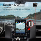 Merry Christmas Single Din Car Stereo with 9.5 Inch Vertical Detachable Touch Screen Car Radio with FM Radio Mirror Link TF/USB/AUX Input and Backup Camera