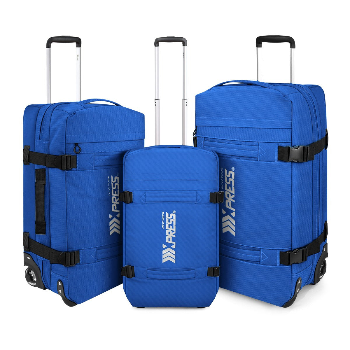 3-Piece Softside Luggage Set 20/26/30in Waterproof Travel Suitcase with 2 Wheels & Telescopic Handle, Durable Trolley Bag for Vacation & Adventure