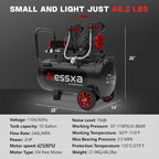 8/10/14 Gallon Ultra Quiet Air Compressor, 116PSI Oil-Free Air Compressor Tank, 110V/60Hz, 70dB Air Compressor for Car Repair, Spray Painting, Woodwork Nailing