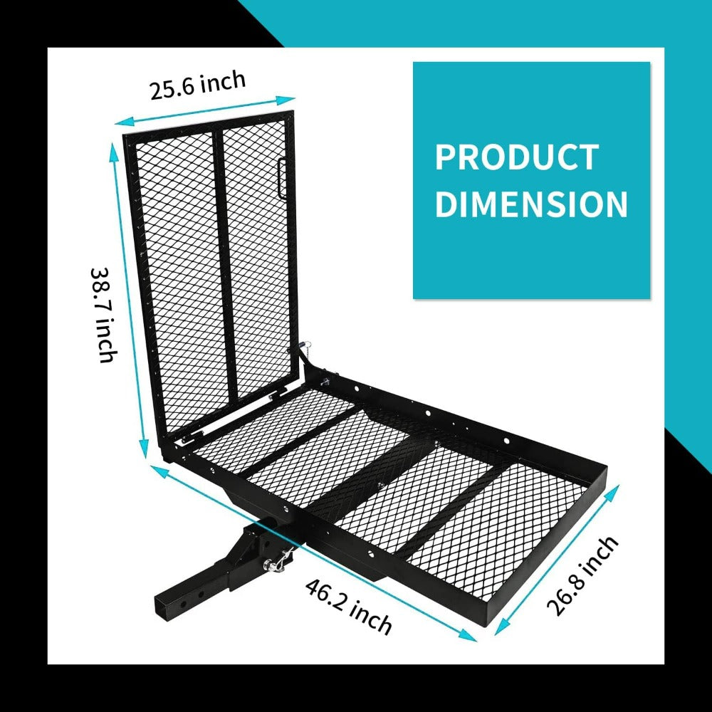 New Mobility Carrier Ramp Hitch Mounted for Wheelchair Electric Scooter with Rack Ramp 400 lbs (halloween & car accessories)