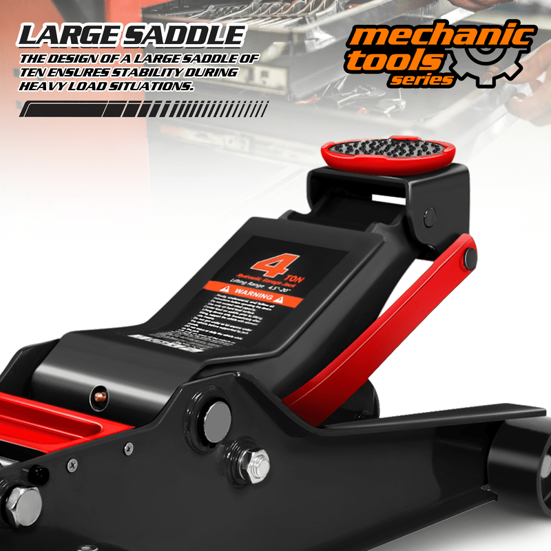 4 Ton Low Profile Hydraulic Trolley Service/Floor Jack, (8000 lbs) Capacity, Lifting Range 4.5"-20"