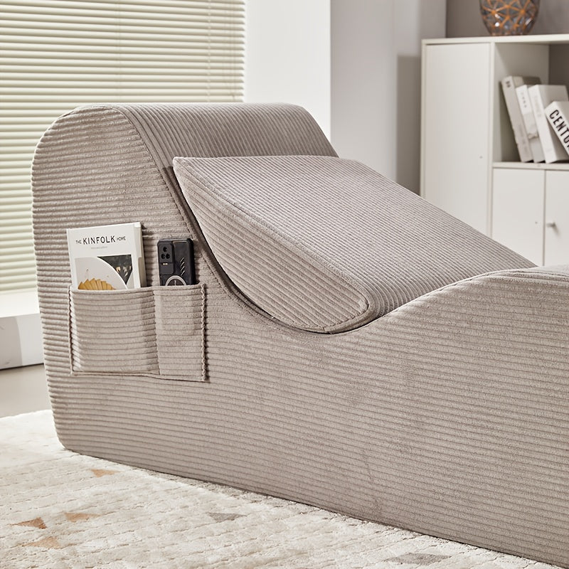 Ergonomically Designed Yoga Lounger Chair for Adults, Featuring a Corduroy Cushioned Sponge And a Non-Slip Base, Suitable for Indoor And Outdoor Use in Bedrooms And Living Rooms, Complete with a Cushion Pillow