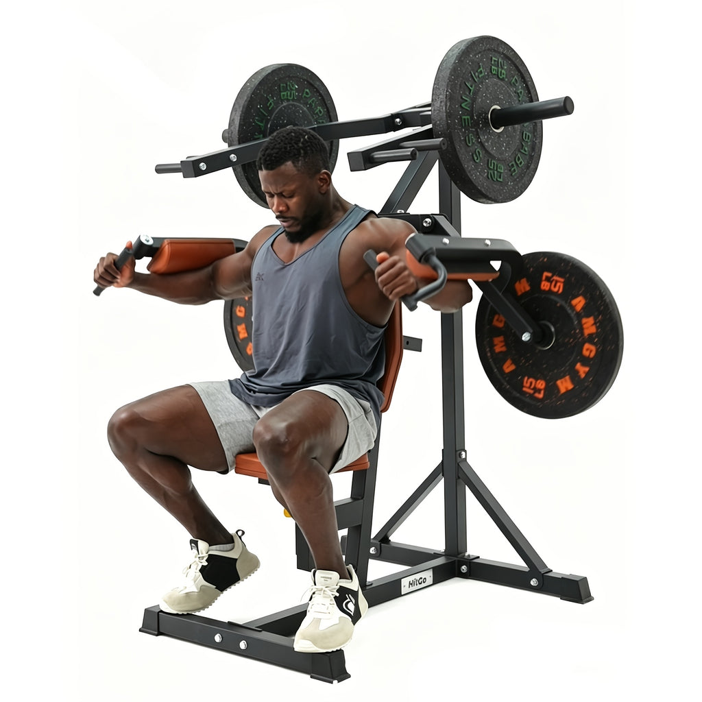 Shoulder Press Machine for Home Gym, Deltoid Strength Trainer with Adjustable Seat And Arm Handles, Heavy Duty Upper Body Workout Equipment