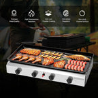 Portable Propane Griddle by MEFEIR — Four Adjustable Burners, 426-Square-Inch Cooktop and Piezo Ignition